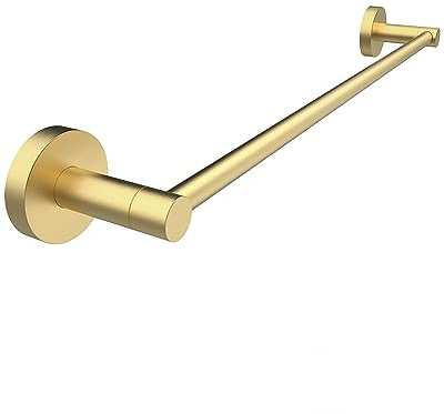 BATH EQUIPMENT FIXSEN 18-inch Gold Single Towel Bar Towel Rack Hand Towel Holder Stainless Steel and Zinc Alloy 1pc for Kitchen and Bathroom Wall Mount Heavy Duty Storage