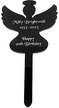 KC Laser Crafts Personalised Memorial Plaque, Ground Stake, Grave Marker for Cemetery or Garden - Tribute for Remembering Loved Ones or Family Pets