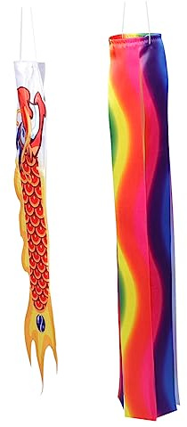 Sosoport 1set Dragon Windsock Decorative Ornament Outdoor Ribbons Lightweight Eye-catching Design for Parties Yards and Festivals for Outdoor Decor