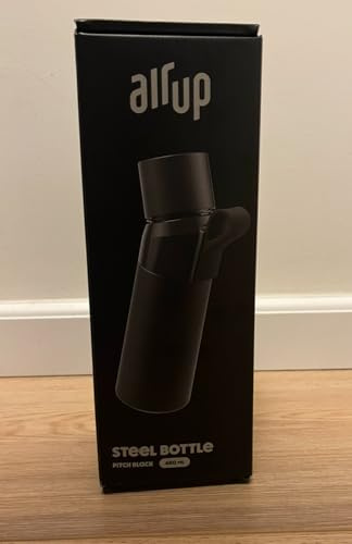 Gourde AIR UP en acier inoxydable Steel Pitch Noir (480ml) + 3 capsules aléatoires