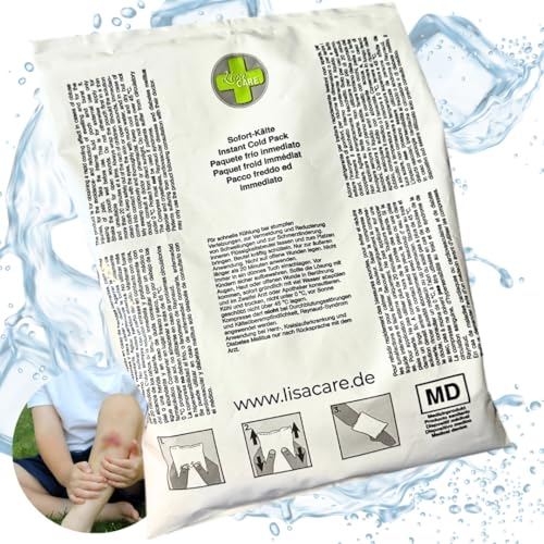 LisaCare Eispack - Sofort-kühl Kompresse - Einmal Kühlpacks 15x21cm - Sofort Kühlkompresse - Einweg Kühlpacks - Kühlpack für sofortige & langanhaltende Kühlung (Einzeln)