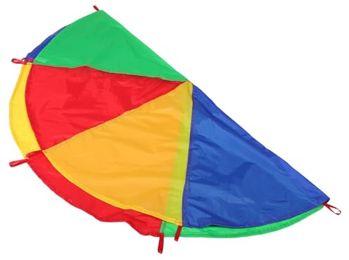 ERINGOGO Regenbogen Fallschirme Für Draußen Fallschirmspielzeug Für Kindergarten Trainingsfallschirmspielzeug Für Junge Mädchen Requisiten Für Kooperationsspiele Dekoratives Fallschirmspiel