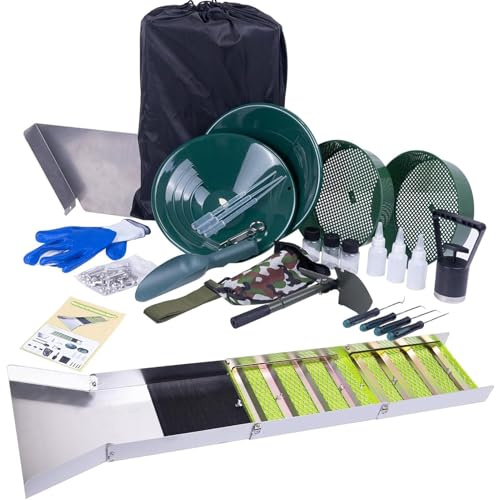 MasYosh Boîte à Ruissellement Pliable en Alliage d’Aluminium 127 cm – Rampe de Lavage Compacte pour Rivières et Ruisseaux