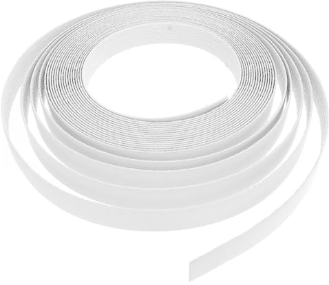 BAZEITFLOW Self-adhesive PVC Edges Banding Tape for Cabinets and Furniture Flexible Veneer Edging Strip with Hot Melt Glue White Decorative Edge Tape for Household Veneer and DIY Applications