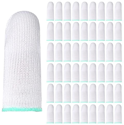 PLCPDM Copri Dita in Nylon Antiscivolo Protezioni Maniche Tessuto Traspirante per la Lavorazione Gioielli Pelle sensibile Manutenzione Meccanica Maniche Flessibili per coperture per Dita