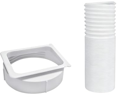 BEAZOOM Kit de raccord de tuyau d'évacuation portable pour climatiseur - Adaptateur d'aération de 15 cm avec tuyau extensible de 1,5 m - Pour fil d'acier PP ABS