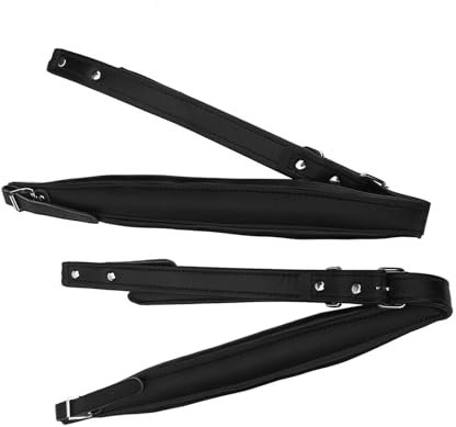WPKD BLUEIY 83–110 Cm Verstellbare Akkordeongurte,Akkordeon Gurte,PU Akkordeon Schultergurte Gurte,Akkordeon-Schultergurte für 16–120 Bass Akkordeon Musikinstrumenten(Schwarz)