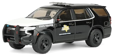 Greenlight 1/64 2024 Chevrolet Tahoe Police Pursuit Vehicle, Texas Highway Patrol, Hobby Exclusive Hot Pursuit GLT30540