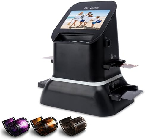 GEHPYYDS Scanner Digitale per pellicole e Diapositive ad Alta risoluzione - Converti Negativi e Diapositive da 35 mm, 135, 126, 127 in 1080p - Convertitore digitalizzatore per pellicole da 1200 DPI