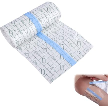 Pansement Tatouage Waterproof 15 cm x 5 m, Bandage Transparent Imperméable Antibactérien, Film Imperméable Antibactérien Bandages, Confortable et Respirant, Protection pour Plaies et Soins Médicaux