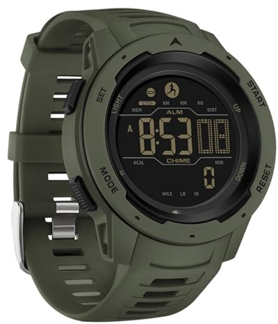 GBB Mens Digital Watch Minimalist Sports Digital Watches with LED Back Light/Alarm/Date/Stopwatch 5ATM Waterproof Watch for Men