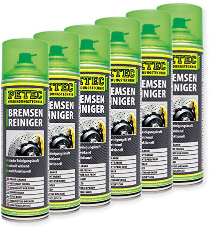 6 x Petec Nettoyant freins Frein à disque Spray dégraissant 500 ml 70060