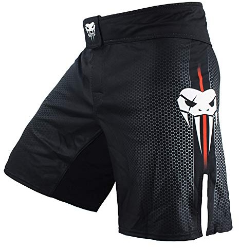 SOTF Boxshorts für Herren Training Kampfshorts Herren MMA BJJ Shorts No Gi, schwarz, Groß