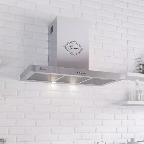 Gurari Dunstabzugshaube 90 cm GCH F 461 IS 9 Edelstahl Wandhaube Sehr Saugstark 1000m³/h | 3 Stufen | Dunstabzug, Abzugshaube Abluft/Umluft Kaminhaube Premium Marke