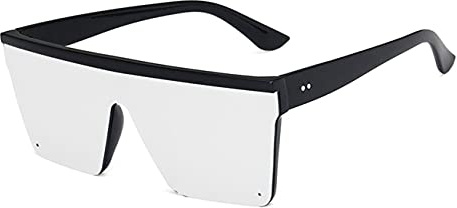 FOURCHEN Quadratische, übergroße Sonnenbrille für Damen und Herren, modisch, flaches Oberteil, großer Rahmen