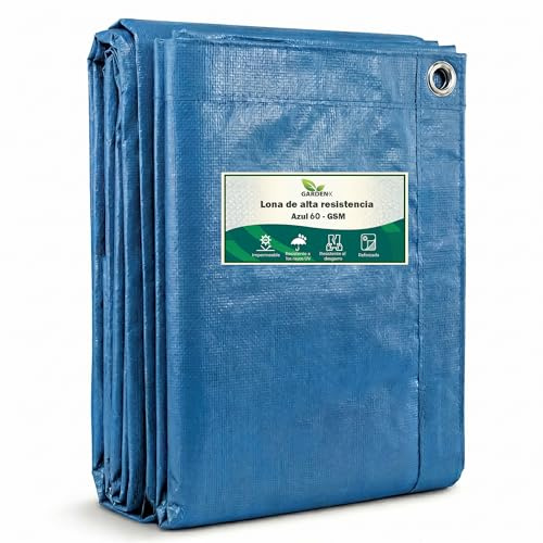 GARDENIX Lona Protectora Multiusos (60 g/m², 3 x 3 m), Color Azul