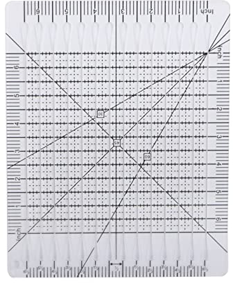 LGEGE Quilt-Lineale und Vorlagen zum Schneiden von Stoff, Acryl-Stripologie, quadratisches Quilt-Lineal für DIY-Nähprodukte, 15,2 cm