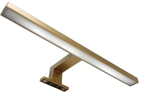 Evotrade Applique LED 30 cm. per Specchio Bagno - Lampada IP44 Waterproof, Luce Uniforme, Ideale per Cucina, Bagno e Ambienti Moderni - 4000K - Luce Neutra (Colore: Golden Bronze)