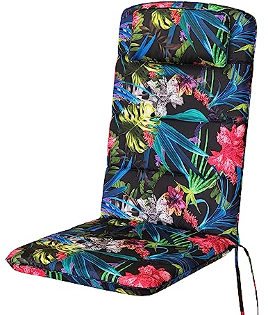 PillowPrim Gartenmöbel Kissen - Balkonmöbel Polster - Für entspanntes Sitzen im Freien - Hoher Komfort und langlebige Qualität - Bunte Blätter, 121x50 cm