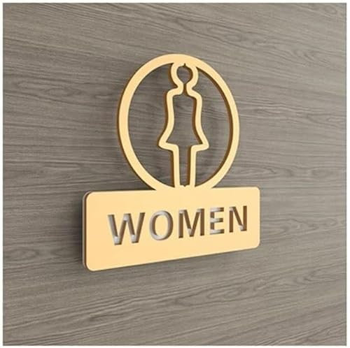 Toilettenschild, Toilettenschilder, Acryl-Türaufkleber, Beschilderung, Toiletten, Hausnummer, WC, for Badezimmer, Männer und Frauen, Hinweisschild, individuelle Schilder (Farbe: 5, Größe: 18 x 18 cm)