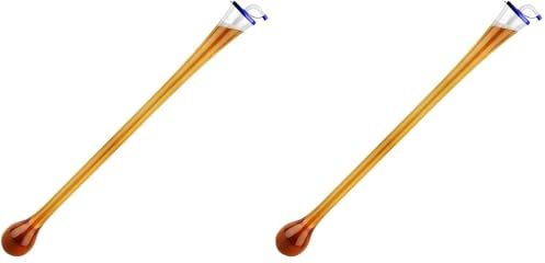 bar@drinkstuff Plastic Yard of Ale Glass with Lid and Straw 2.8 Pint, 3ft Yard of Ale Glass, Plastic Yard Glass | Novelty Beer Glass 1yd Long (Pack of 2)