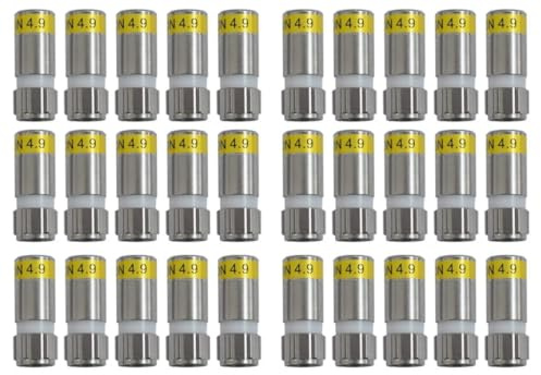 Cabelcon Conector de compresión F-6-TD 4.9 F amarillo (30 unidades)