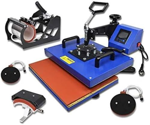 Machine de Presse à Chaud 5 en 1 de Grande Taille, Machine de Transfert de Chaleur for Tasse/Casquette/t-Shirt/Etc, imprimante par Sublimation(UK)