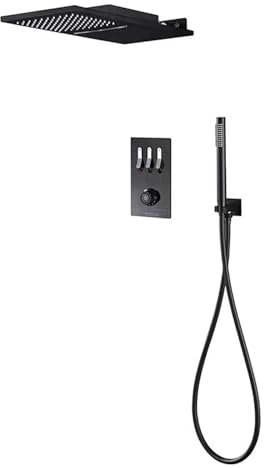 XJTNLB Colonne De Douche Thermostatique Kit De Douche Thermostatique Robinet Douche Encastré Pommeau De Douche Cascade,A