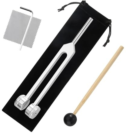 Stimmgabel mit Silikonhammer, Edelstahl