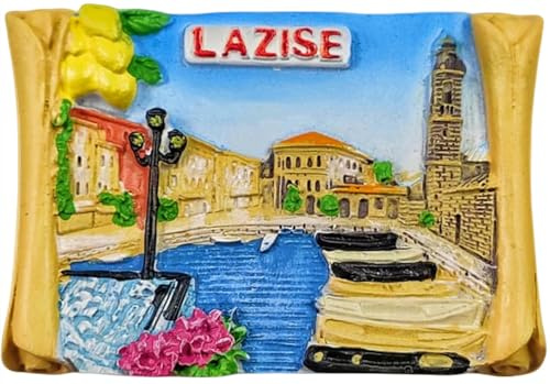 3D-Kühlschrankmagnet, Motiv: Lazise Gardasee, Italien, Touristen-Souvenir, Kühlschrankdekoration, handbemalt, Handwerk