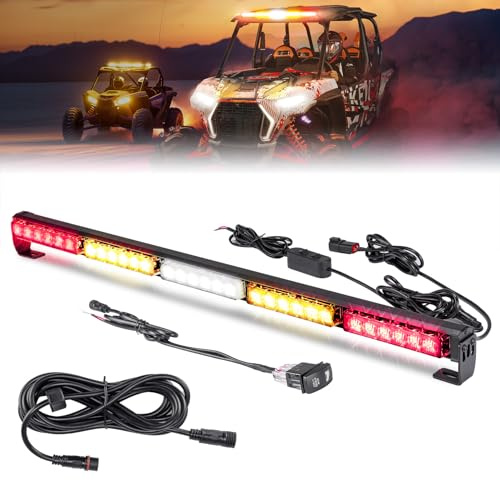 KEMIMOTO 30 inch UTV Chase Light Bar with Extension Harness LED Chase Tail Lights Brake Reverse Turn Signal Kit Compatible with Polaris RZR Ranger General, Can Am X3, Kawasaki, Talon, Trucks, Pickup