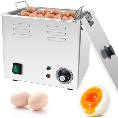 TAHALI Cocedor de Huevos eléctrico,Cocedor de Huevos fácil eléctrico,Cocine sin Esfuerzo 60 Huevos con Aguas Termales,Máquina de Huevo Medio cocido para Huevos pasados por Agua,110V