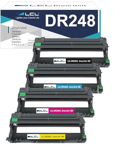 DR248CL DR248 Trommel kompatibel für Brother DR-248CL Trommel für DCP-L3515CDW DCP-L3520CDW DCP-L3555CDW,DCP-L3560CDW HL-L3220CW HL-L3240CDW HL-L8230CDW MFC-L3740CDW MFC-L8340CDW (4er-Pack)