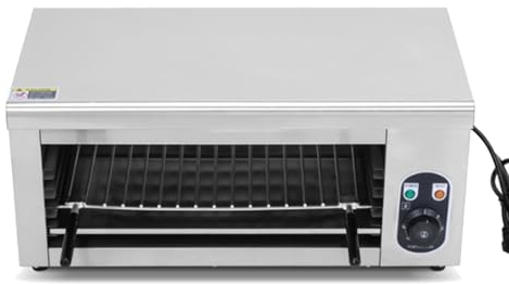 Countertop Salamander Broiler Electric Cheese Melter Grill Temperature Adjustable Commercial Steak Broiler Stainless Steel Cheesemelter Toaster Oven For Melt Cheese, Sandwiches, Grill Steaks(110V)