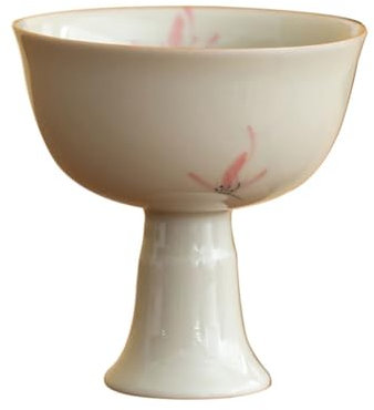 VEXDOSLE Tea Cup Hand-Painted Tea Cup High-Foot Host Cup Household Ceramic 80 Ml Kung Fu Tea Cup Drinking Tea Cup Tea Bowl Tea Mug