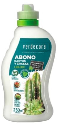 Abono liquido Cactus y Crasas 250ml Verdecora (PORTES INCLUIDOS)