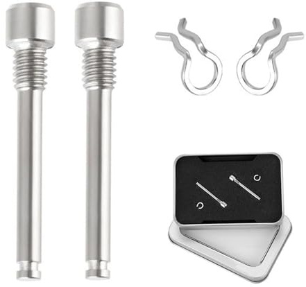 Aiyraa 2 Set M4 x 26mm Bike Disc Brake Caliper Bolts with Circlips for Threaded Hydraulic Disk Caliper (Silver), Compatible with XT XTR Models, Durable and Lightweight, Enhanced Performance for Bike