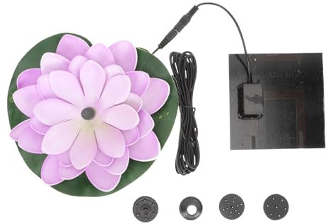 POPETPOP Fontaine Solaire Extérieure Nénuphar Flottant Pompe Énergie Solaire pour Bassin Jardin Patio Décoration Et Écologique