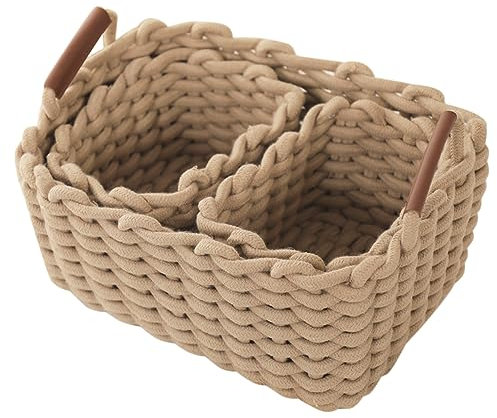 Alipis 1satz Nordic Style Baumwollseil Geflochtener Aufbewahrungskorb Teiliges Für Spielzeug Snacks Kosmetik Vielseitiger Organizer Für Zuhause Und Büro