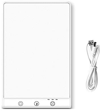 Jaqperd Lampe de LuminothéRapie SAD Light LED Happy Mood Light Touch Veilleuse à Intensité Variable, Sans UV, Fonction Minuterie, pour/Les Voyages