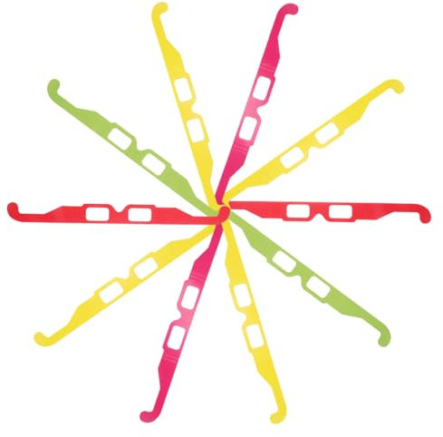 SUPVOX Occhiali a Diffrazione 3d in Cartone Effetto Prismático Per Festival e Spettacoli Di Luci, Set Da 20 Pezzi Multicolore, Leggeri e Luminosi Per Feste Notturne e Rave