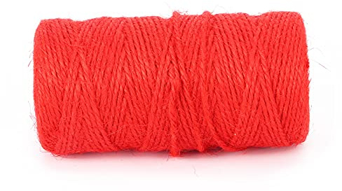 Spago, Stringa Spago Stringa Giuta di Juta Canapa Corda Corda Giuta di Canapa a di Mouta per Artigianato Fai -da -te Decorazione per la Casa di Giardinaggio 1. Fatto di Fatto di (rosso)