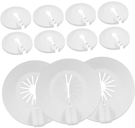 Kichvoe 10 Stück Kunststoff Wandlochabdeckung Sprinklerkopf Abdeckung für Feuersprinklerkopf mit Runder Rosette Kompatibel für 15mm/20mm Sprinkler Leicht und Elegant für Wohn