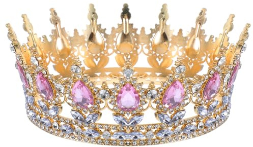 Veemoon Krone Damen, Vintage Tiara Krone Damen Tiara Kristallkrone Barock- Diadem Haarschmuck Ideal Für Hochzeiten Verlobungen Und Besondere Anlässe