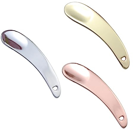 SOIMISS 3 pièces Cuillères de Crème Visage Cuillères Pratiques pour Échantillonnage de Soins de Beauté Or Rose