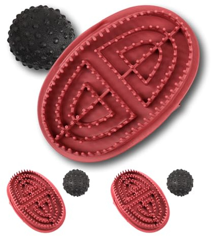 Massage Set 4er, Meridian Bürste Massagebürste Körper für Nacken/Rucken/Beine, Massageball Igelball für Fußmassage, Lindert Schmerzen Entspannt die Muskelnfur