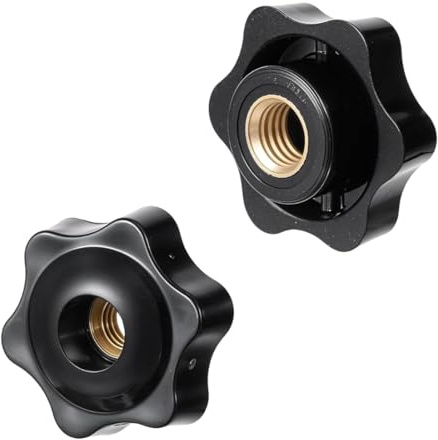 Dado con impugnatura a stella M8, 2 pezzi, dadi a stella, Femmina Manopole Viti Manopole di Bloccaggio Filettatura Zigrinata, per macchine e impianti, mobili, macchine utensili, attrezzature