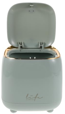 VICASKY Poubelle de Bureau Compacte avec Couvercle Pressable Corbeille de Table Élégante pour Déchets et Rangement Poubelle de Comptoir Pratique pour Bureau et Chambre de Table