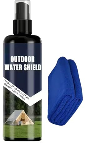 Doqeou Wasserabweisendes Zeltspray | 100 Milliliter Regenfeste Lösung | Textil-Imprägnierspray - Für Schuh Jacke Stoff Stiefel Turnschuh Möbel Polster Kleidung