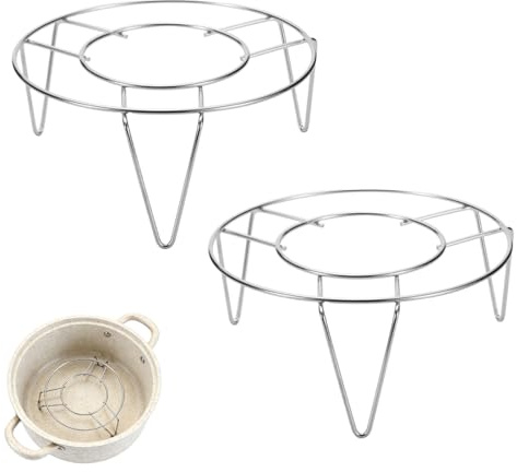 ARYIMYDP Accesorios Cocina Vaporera 2 Unidades, Inserto de Vaporera para Ollas, Rejilla para Pasteles, Rejilla para Freidora de Aire, Accesorios Multiusos para Freidora de Aire